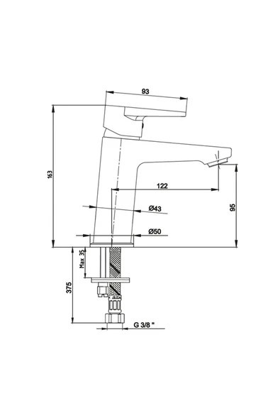 Eca E.c.a Dalia Lavabo Bataryası 102188111 (20 yıl Garanti) - Resim 3