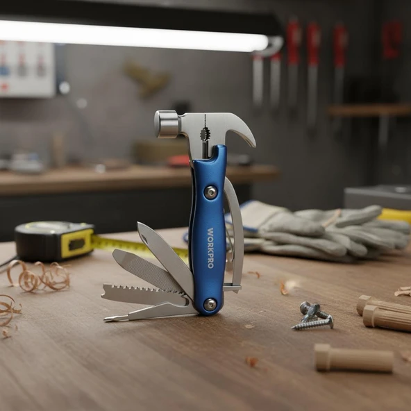 WORKPRO WP382018 12 IN 1 Çok Fonksiyonlu Profesyonel Çekiçli Pense Seti - Resim 7