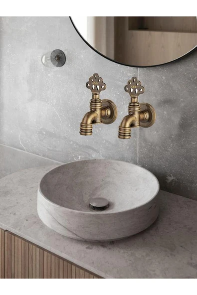 Eca Osmanlı Lavabo Musluğu Eskitme Musluk 102209002 - Resim 3