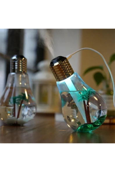 LENSUN Led Işıklı Ampül Hava Nemlendirici Buhar Makinası Humidifier - Resim 4