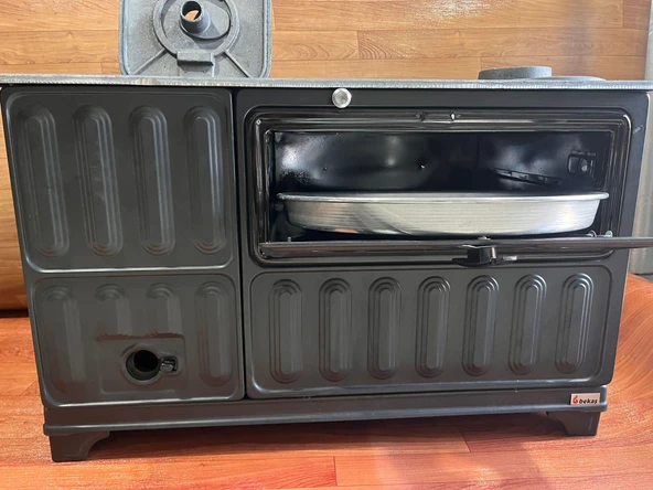 607S BEKAŞ TEK FIRIN KOVALI ANTRASİT KUZİNE SOBA BÜYÜK FIRIN - Resim 4