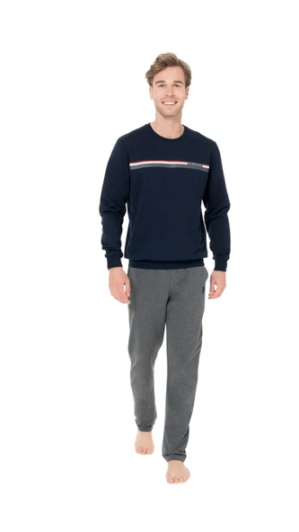 Us Polo Erkek Uzun Kol Pijama Takım 18925 - Resim 2