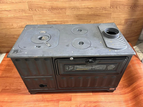 607S BEKAŞ TEK FIRIN KOVALI ANTRASİT KUZİNE SOBA BÜYÜK FIRIN - Resim 9