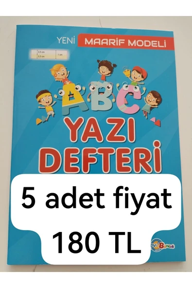 Mavi Boncuk Yeni Maarif Modeli Yazı Defteri 5li ürün görseli 1