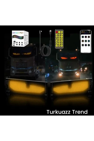 ar&be Pixel Led Panel Dijital Ekran Yazı ve Animasyon Eklenebilen Telefon Kontrollü Yapışkanlı 16*96 Led - Resim 8