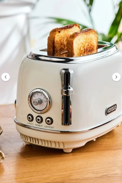 Karaca Vıntage Craft Ekmek Kızartma Makinesi Cream - Resim 3