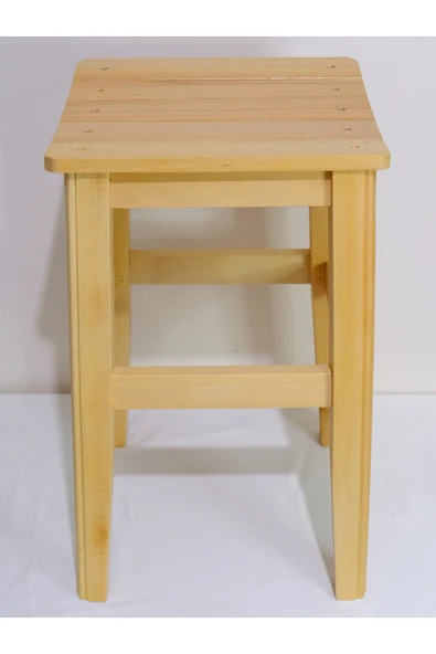 ARMES EV CONCEPT Doğal Ahşap Tabure El Yapımı Çıtalı (45 CM) – Rustik Tasarım, Sağlam ve Estetik - Resim 5