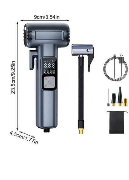 BayÇağrı Tech Kablosuz 150PSI 4.000mAh LI-ION Batarya Taşınabilir Kompresörlü Hava Pompası - Resim 2