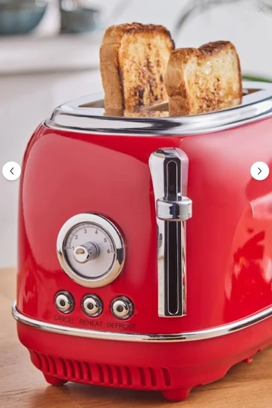 Karaca Vıntage Craft Ekmek Kızartma Makinesi Red - Resim 3