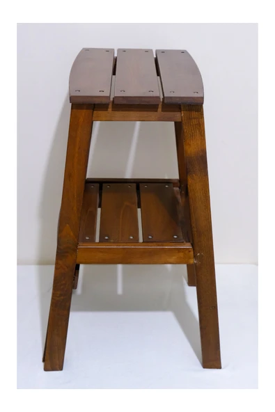 ARMES EV CONCEPT Çok Amaçlı Ahşap Merdiven Tabure – 2 Basamaklı - El Yapımı - Resim 4