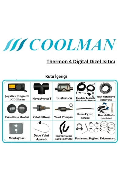 Cool man Webasto Tipi Thermon 4 Dijital Dizel Isıtıcı 5 Kw (24V) - Resim 4
