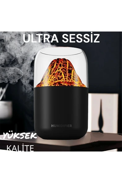 HENY 300 ml hava nemlendirici buhar makinası RGB ışıklı dekoratif yanardağ - Resim 5