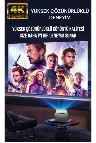 LENSUN NEW 15 Taşınabilir Android Projeksiyon Dahili Hoparlör Ve Wifi Akıllı Sinema Projektör - Resim 4