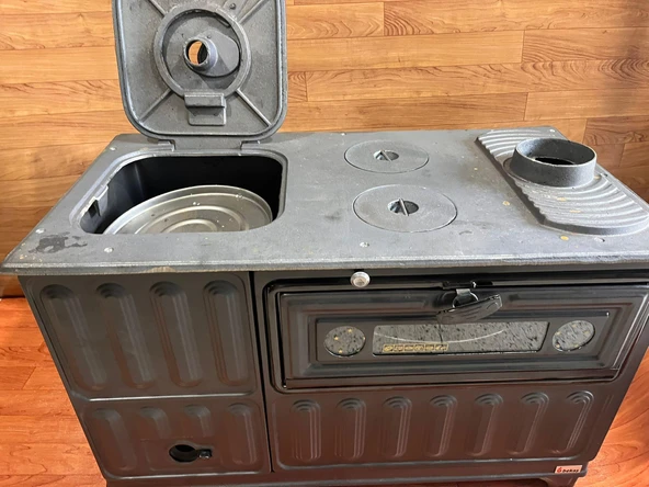 607S BEKAŞ TEK FIRIN KOVALI ANTRASİT KUZİNE SOBA BÜYÜK FIRIN - Resim 7