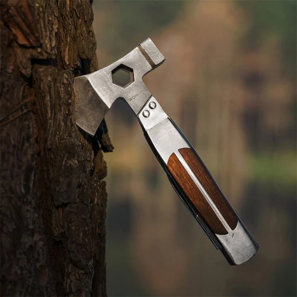 WORKPRO WP383001 12 IN 1 Çok Fonksiyonlu Profesyonel Mini Balta/Çekiç Alet Seti + Taşıma Kılıfı - Resim 11