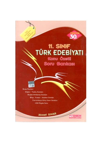 Esen Yayınları 11 Sınıf Türk Edebiyatı Soru Bankası ürün görseli 1