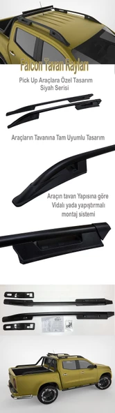 VOLKSWAGEN AMAROK 2022 2023 2024 2025 2026 PORTBAGAJ TAVAN ÇİTASI GRİ - Resim 6