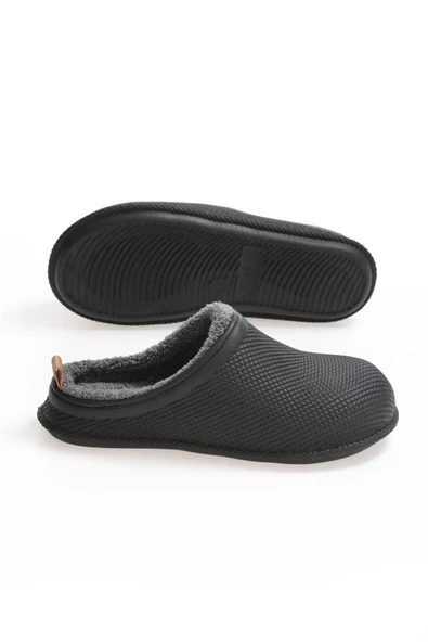 Gezer 12464 Eva İçi Kürklü Islak Zemin Erkek Kışlık Ev Bahçe Sokak İş Terliği - Resim 7