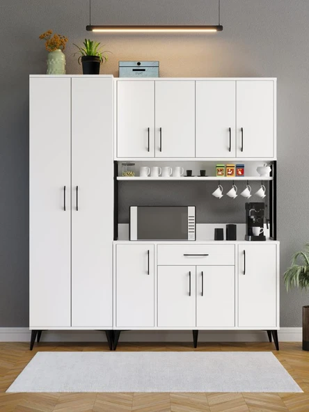 Kuzeylife Spezia Kahve Köşesi Çok Amaçlı Erzak Kiler Dolabı - Resim 3