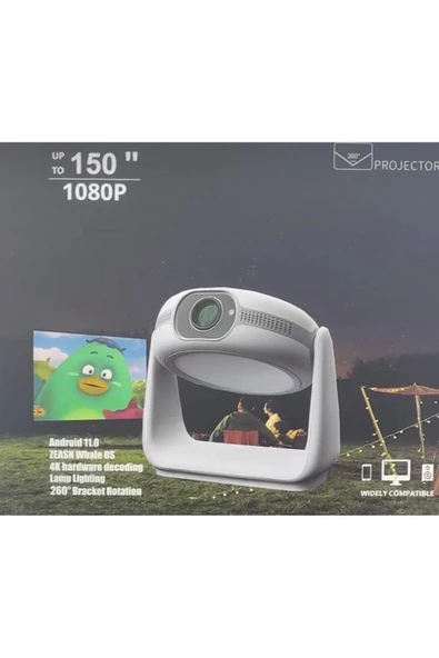 CATSU K1 Taşınabilir Powerbankli 4K Destekli 1080P Android Sistemli Sinema Projeksiyon Cihazı ürün görseli