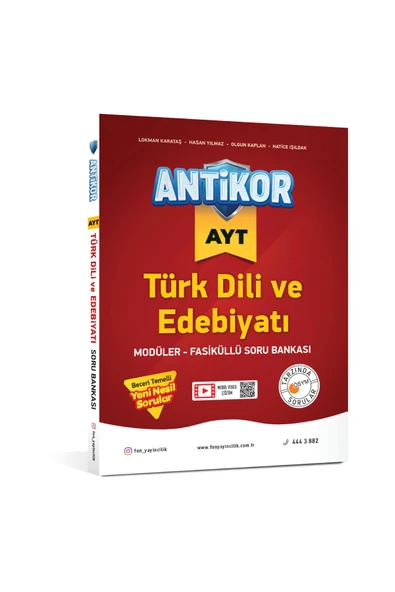 Antikor Yayınları Fdd Ayt Antikor Türk Dili Ve Edebiyatı Soru Bankası ürün görseli 1