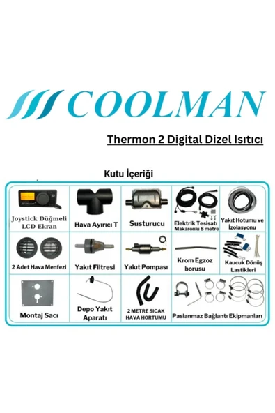 Cool man Webasto Tipi Thermon 2 Digital Dizel Isıtıcı 2.8 kW (24V) - Resim 4