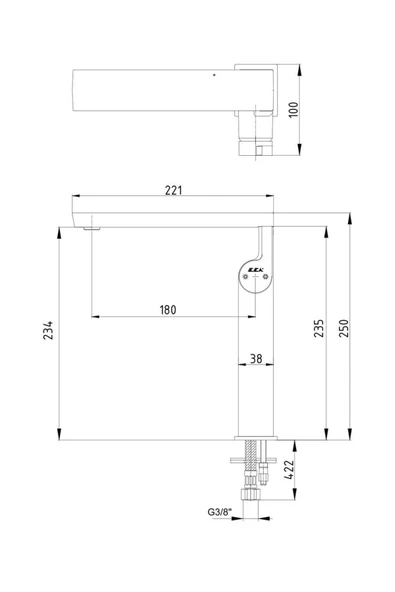 Eca Icon Yüksek Tip Lavabo Bataryası 102188044h - Resim 2