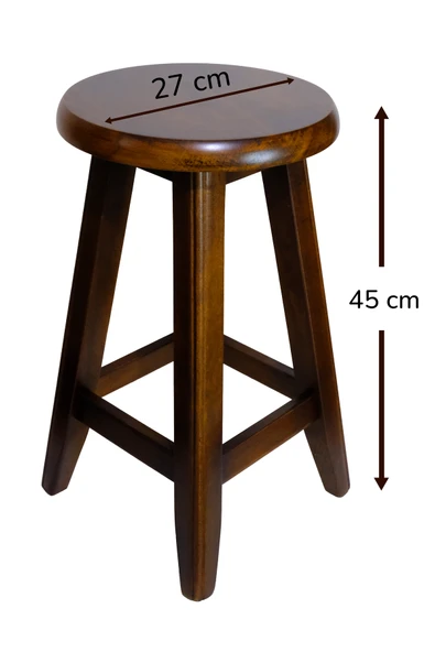 ARMES EV CONCEPT Ahşap Tabure (45 CM) – Şık Ve Dayanıklı - Resim 2