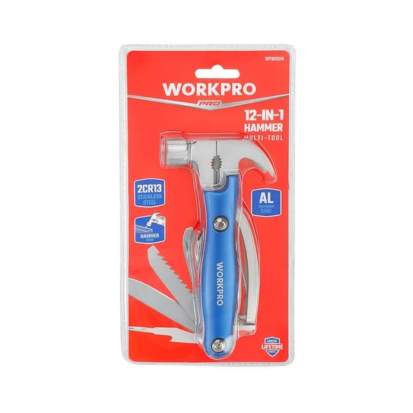 WORKPRO WP382018 12 IN 1 Çok Fonksiyonlu Profesyonel Çekiçli Pense Seti - Resim 10