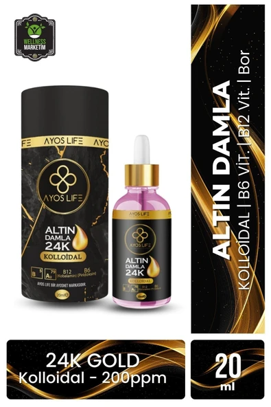 AYOSLİFE ALTIN DAMLA 200PPM 20ML VİT. B6 & VİT. B12 ürün görseli 1