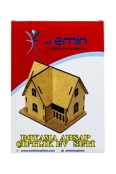 Kampus Kırtasiyem Ahşap Çiftlik Ev Villa Boyama Etkinlikleri Için Demonte Lazer Kesim Boyama Set - Resim 2