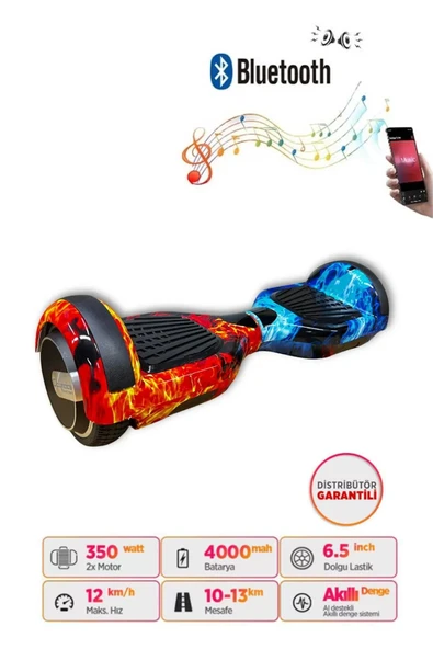 Citymate Hoverboard Elektrikli Kaykay Scooter Bluetooth Hoparlörlü 6.5 inch Çanta Hediyeli D10 - Resim 4
