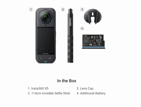 Insta360 X5 360° Kamera Starter Bundle - Resim 2