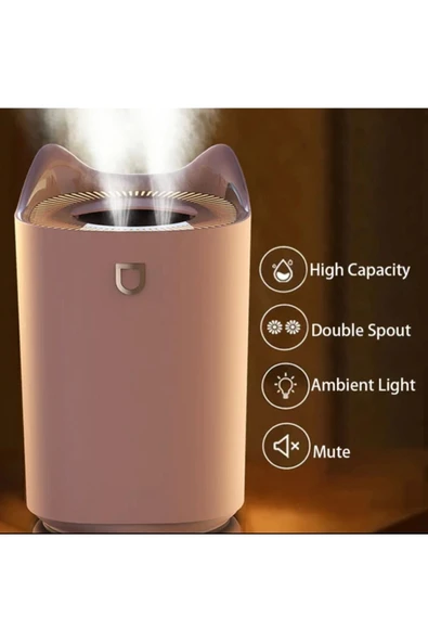 LENSUN Ultrasonik Hava Nemlendirici Buhar Makinası Bebek Çocuk Odaları Için 3.3 Litre Büyük Boy - Resim 2