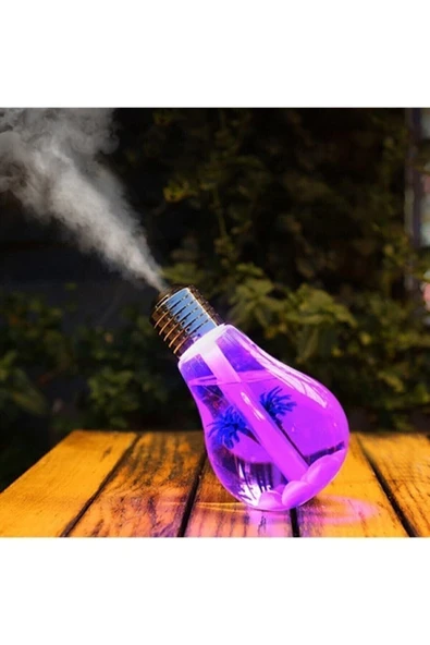 LENSUN Led Işıklı Ampül Hava Nemlendirici Buhar Makinası Humidifier - Resim 2