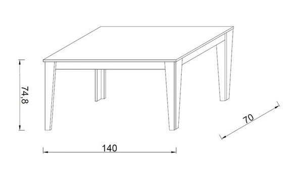 Kuzeylife Venezia Yemek Masası Safir Meşe - Resim 4