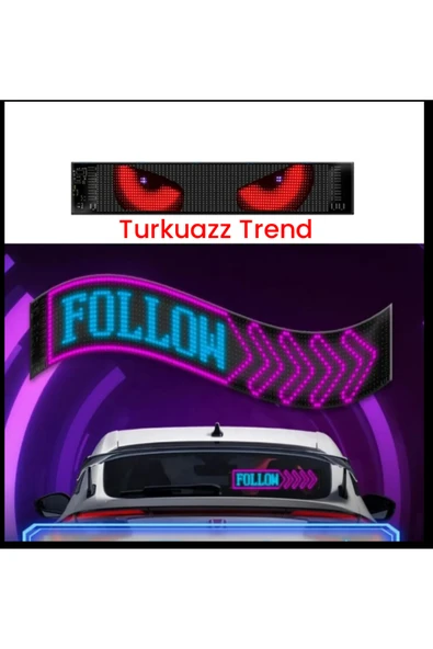 ar&be Pixel Led Panel Dijital Ekran Yazı ve Animasyon Eklenebilen Telefon Kontrollü Yapışkanlı 16*96 Led - Resim 6