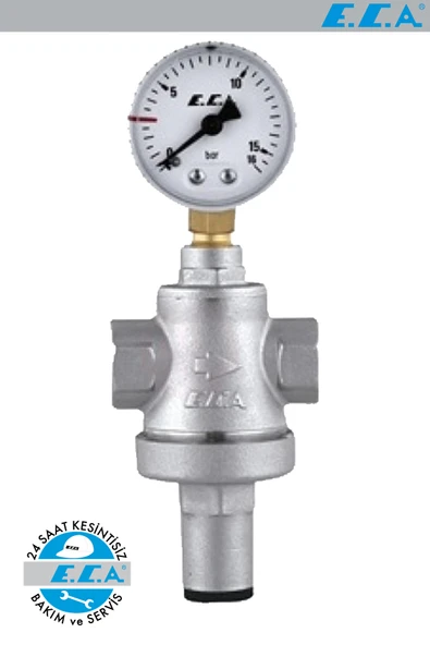 Eca 3/4 Manometreli Rakorsuz Basınç Düşürücü Regülatörü 602111010 - Resim 3