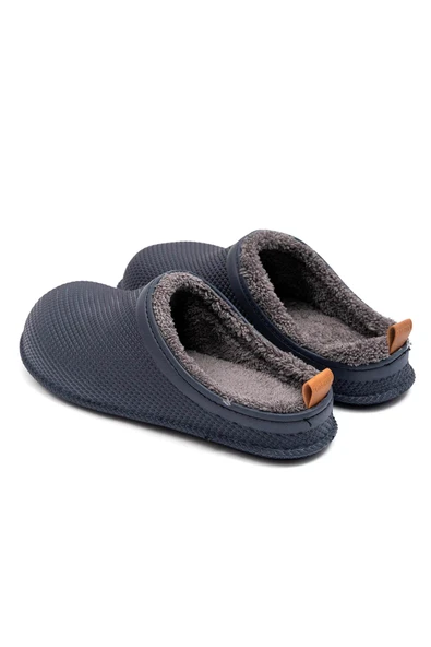 Gezer 12464 Eva İçi Kürklü Islak Zemin Erkek Kışlık Ev Bahçe Sokak İş Terliği - Resim 6