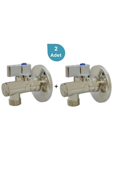 Eca 1/2" Filtreli Ara Musluk Krom Volanlı - 2 Adet (Rozet Dahil) 602111048-2 ürün görseli