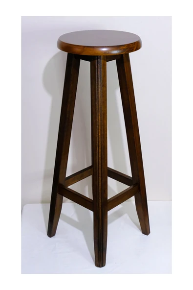 ARMES EV CONCEPT El Yapımı Doğal Ahşap Yuvarlak Tabure (80 cm) – Şık ve Dayanıklı - Resim 3