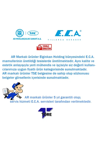 Eca E.c.a Icon Mutfak Eviye Bataryası 360° 20 Yıl E.c.a Garantili Eviye Bataryası 102118081h - Resim 3