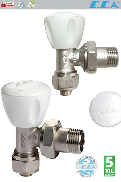 Eca RV3 Köşe Radyatör Vanası 2 Adet Pex 1/2''x16 mm 602120721 ürün görseli
