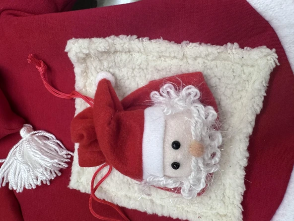 Santa's Bag Yılbaşı Köpek Kıyafeti Premium Kırmızı Polar | Kapüşonlu Noel Köpek Kostümü | Küçük Irklar İçin - Resim 11