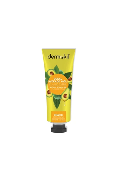 Dermokil 5'li set Kenevir Tohumu+Mango+Kiraz+Avakado+Zeytinyağlı Yağlı El ve Vücut Kremi 30 ml - Resim 5