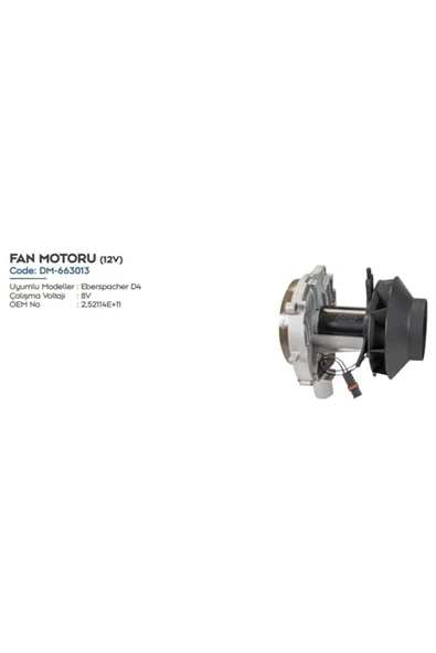DEMMON Webasto Isıtıcı Fan Motoru D4 24 Volt Vebasto ürün görseli 1