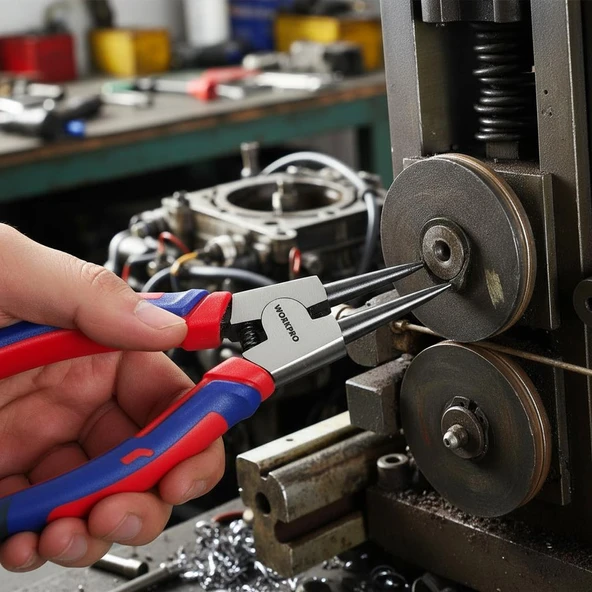 WORKPRO WP231152 180MM Cr-V Düz Yaylı Profesyonel İç Segman Pensesi - Resim 4