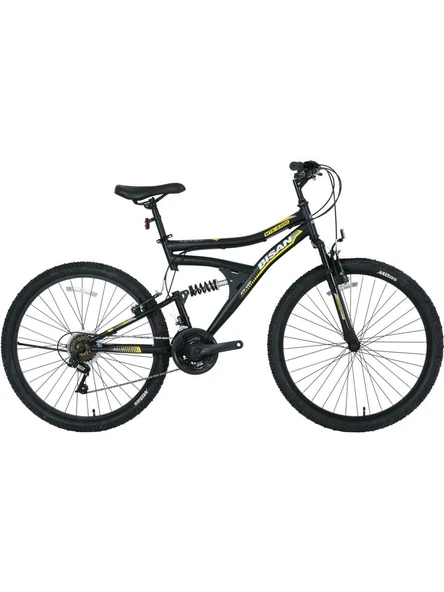 Bisan MTS 4300 Çift Amortisör 46 cm 26 Jant Dağ Bisikleti Mat Siyah / Sarı ürün görseli 1