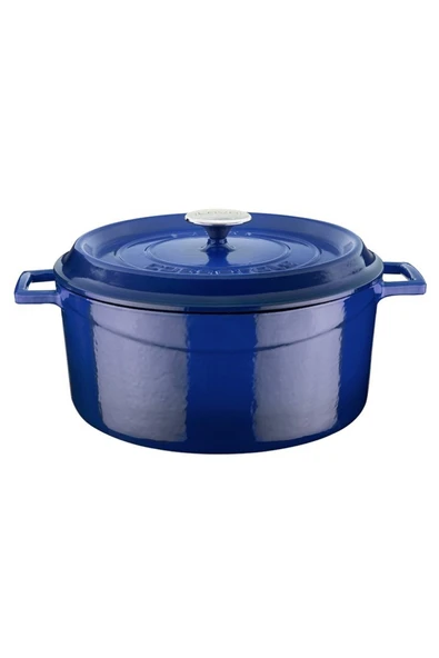 Lava Döküm Yuvarlak Derin Tencere Çap(Ø)24 Cm Trendy Mavi - Resim 2