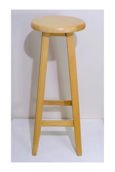 ARMES EV CONCEPT El Yapımı Doğal Ahşap Yuvarlak Tabure (80 cm) – Şık ve Dayanıklı - Resim 5